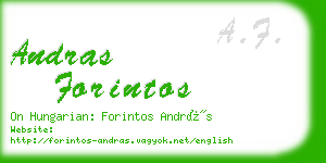 andras forintos business card